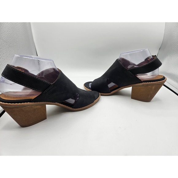 EURO‎ SOFT by SOFFT Mendi Black Block Heel Open Toe Leather Shoe 10M - Picture 9 of 14